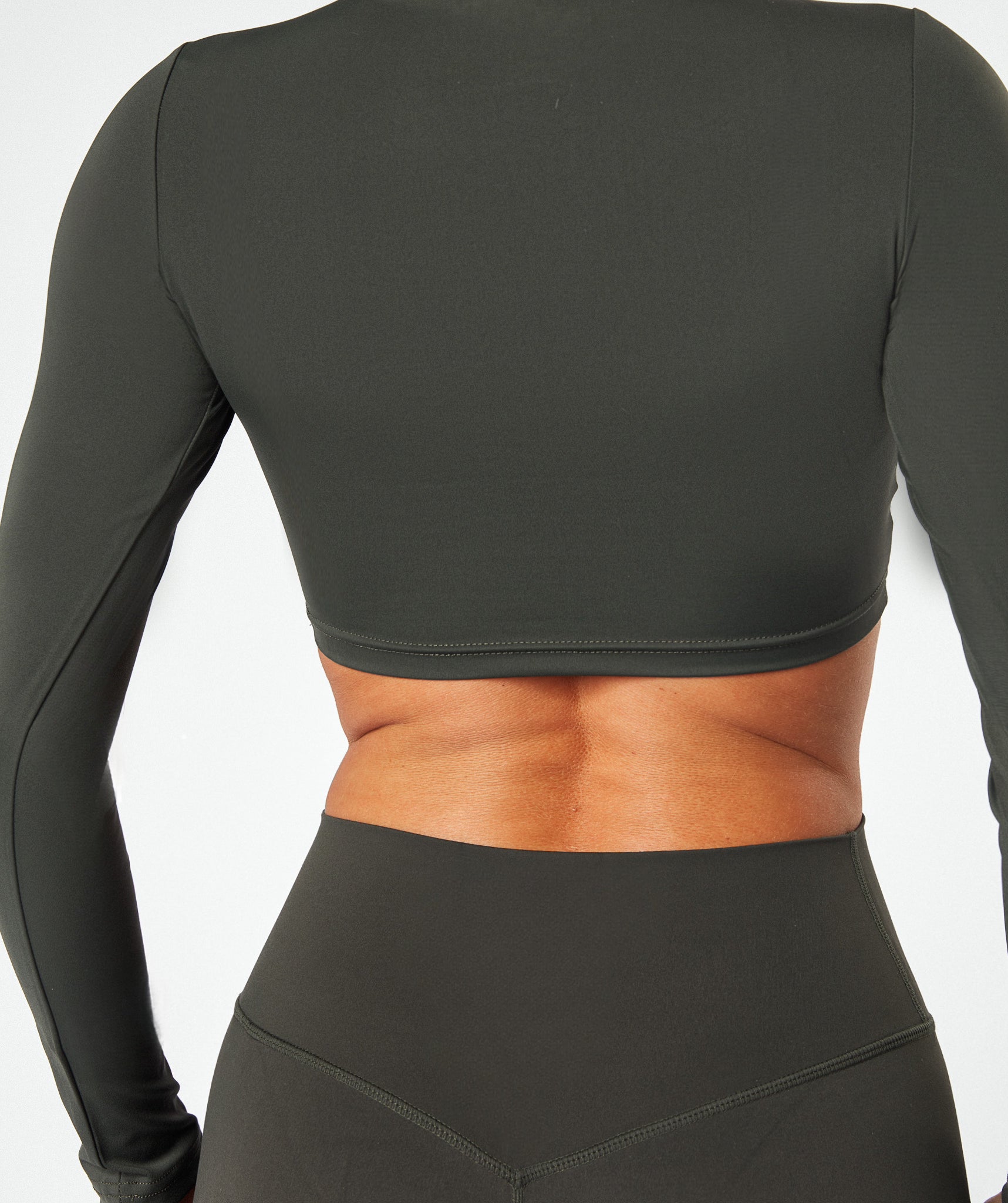 Long Sleeve High Neck Crop Top  (2 + 2 Gratis)